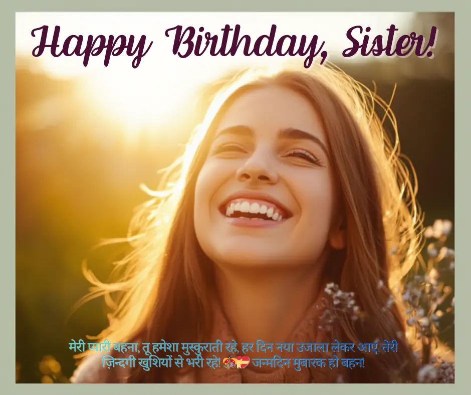 Birthday Wishes for Sister in Hindi